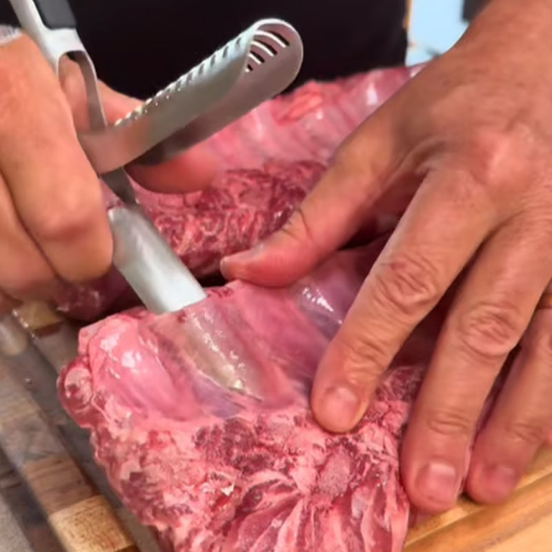 GrillMasterPro™ roestvrijstalen BBQ tang - Perfecte grip voor ribbetjes & meer | 1+1 GRATIS