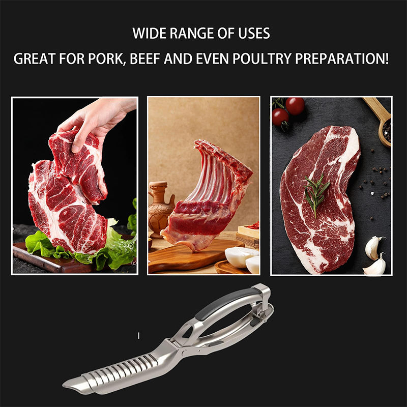GrillMasterPro™ roestvrijstalen BBQ tang - Perfecte grip voor ribbetjes & meer | 1+1 GRATIS