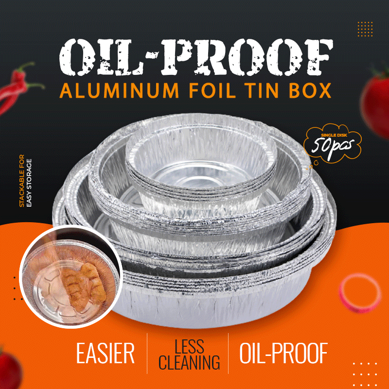 Foilpro 50 stuks – Oliebestendige aluminiumfolie blikken