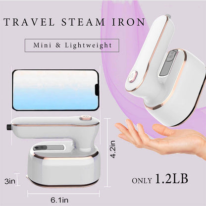 TravelEase – Draagbare mini-stoomstrijkijzer | 50% KORTING