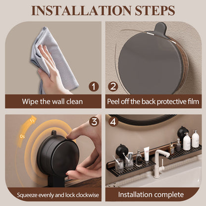 WallNutGrip™ – Doucheplank van walnoot met zuignap