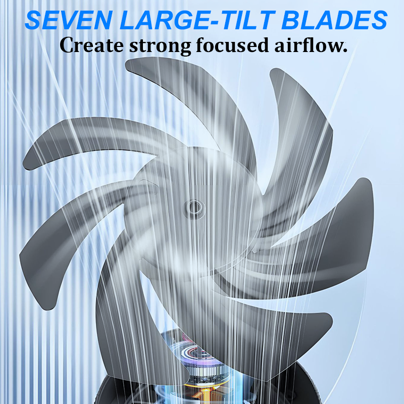 CoolFlex™ 100-snelheden mini-bureauventilator met digitaal display