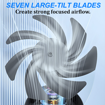 CoolFlex™ 100-snelheden mini-bureauventilator met digitaal display