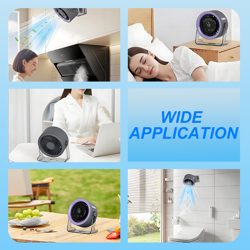 CoolFlex™ 100-snelheden mini-bureauventilator met digitaal display