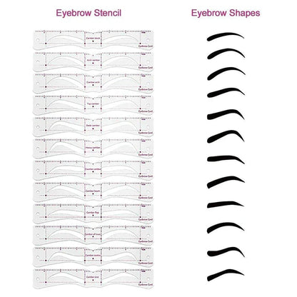 InstaBrow™ – Wenkbrauwsjabloonset | 12+12