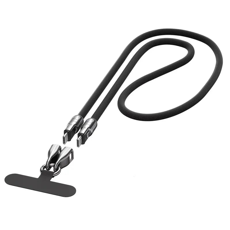 ChargeLanyard – 2-in-1 snellaad- en datakabel | 1+1 GRATIS