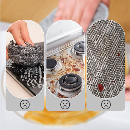 DoubleClean – Dubbelzijdige, krasvrije staalborstelreinigingsdoek | 50% KORTING