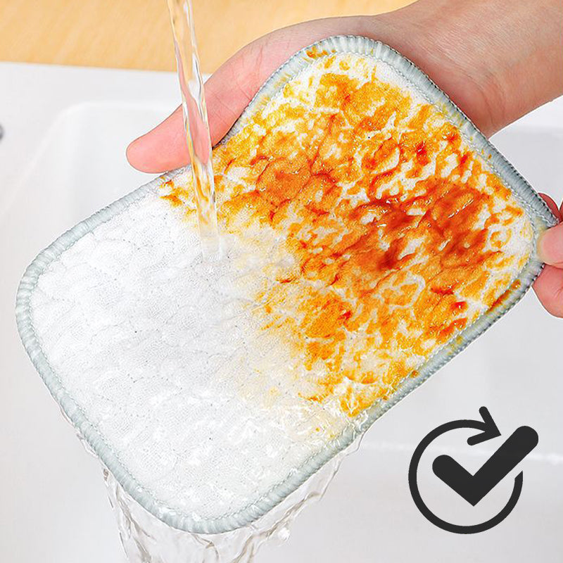 DoubleClean – Dubbelzijdige, krasvrije staalborstelreinigingsdoek | 50% ...