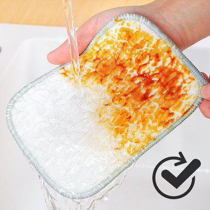 DoubleClean – Dubbelzijdige, krasvrije staalborstelreinigingsdoek | 50% KORTING