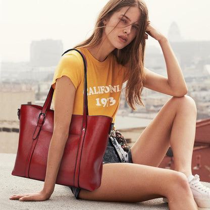 EleganceRetro – Hoogwaardige leren damestas