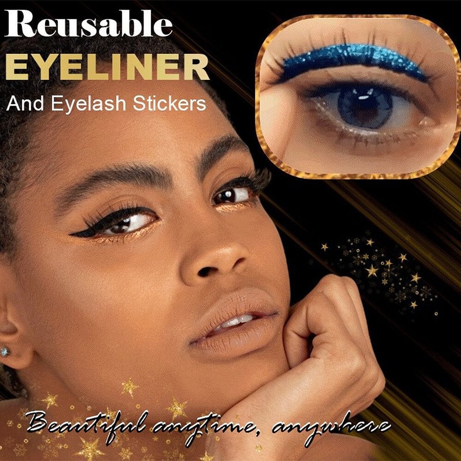 GlamLash – Herbruikbare zelfklevende eyeliner & wimperstickers met glitter | 1+1 GRATIS