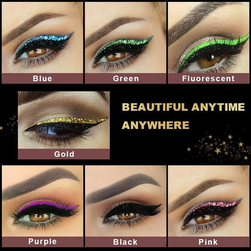 GlamLash – Herbruikbare zelfklevende eyeliner & wimperstickers met glitter | 1+1 GRATIS