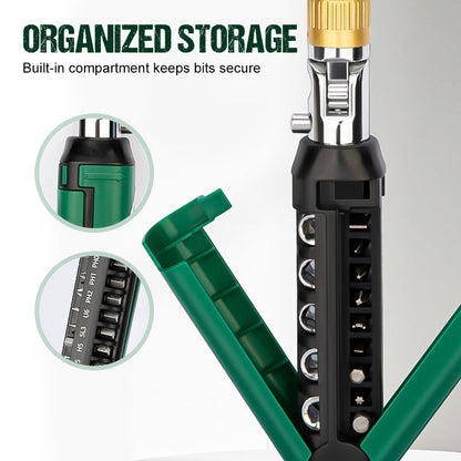 MultiScrew – 14-in-1 schroevendraaier met verstelbare ratel