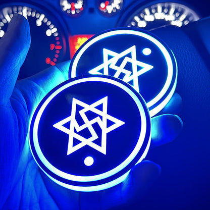 AutoGlow – 7-kleurige LED bekerhouderpad voor auto's