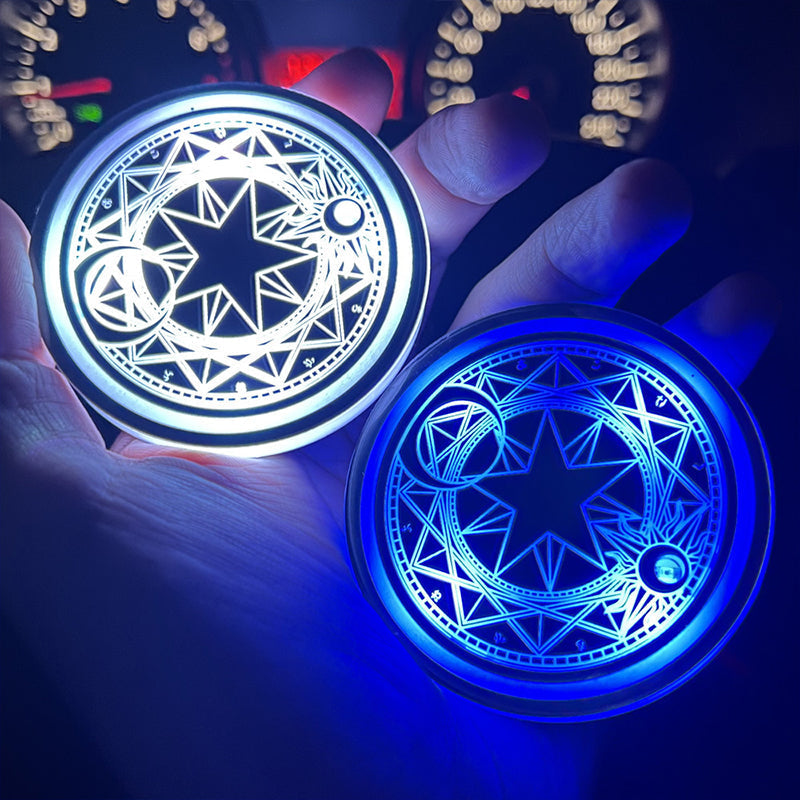 AutoGlow – 7-kleurige LED bekerhouderpad voor auto's