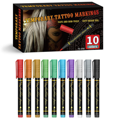 InkJoy – 10-kleurige tijdelijke tatoeagemarkers