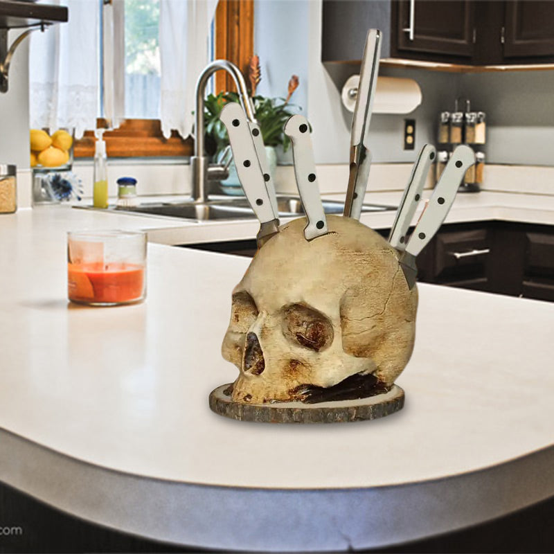 SkullArt – Creatieve schedelmeshouder van hars