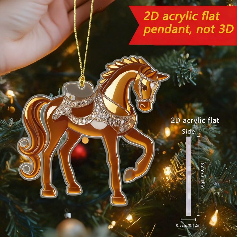 GoldenGallop – Acryl hanger in paardenvorm