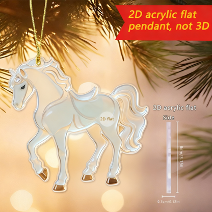 GoldenGallop – Acryl hanger in paardenvorm