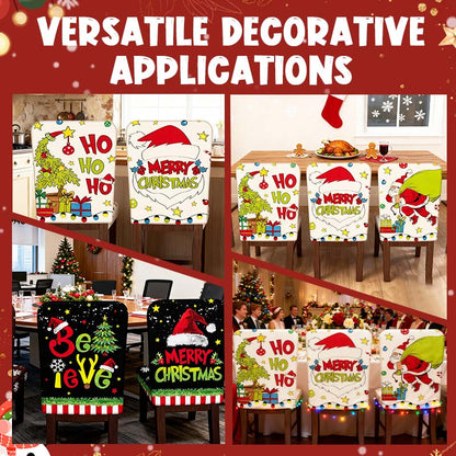 FestivaHome – Set van 6 kerststoelhoezen