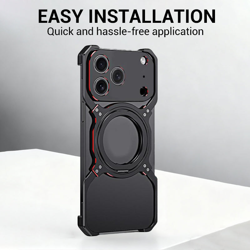 Techmate – Frameloze telefoonhoes met ringstandaard