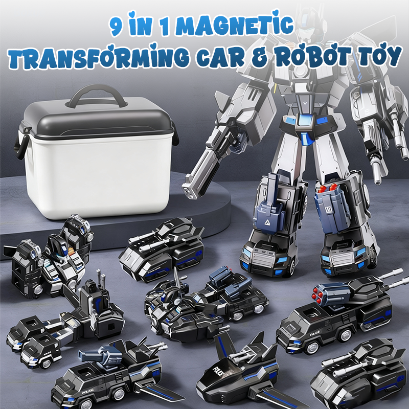 MagnaBot – 9-in-1 auto- en robotspeelset | 50% KORTING