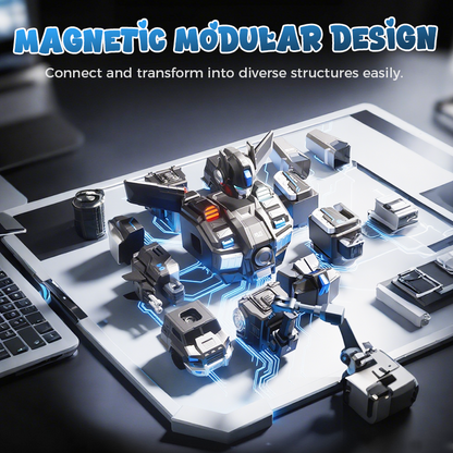 MagnaBot – 9-in-1 auto- en robotspeelset | 50% KORTING