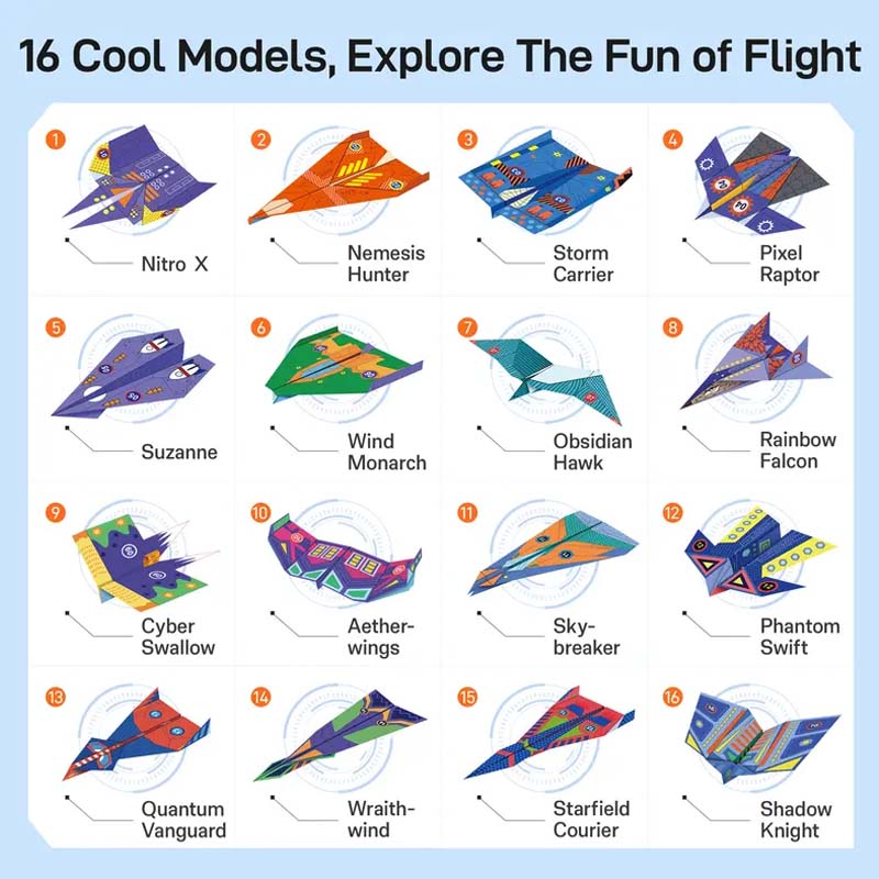 SkyCraft – Creatieve DIY papieren vliegtuigset (16 modellen)