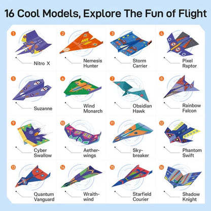 SkyCraft – Creatieve DIY papieren vliegtuigset (16 modellen)