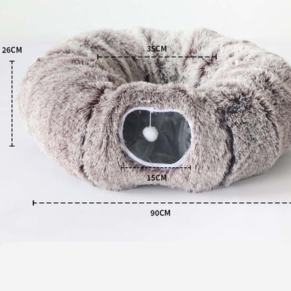 PurrLuxe – 2-in-1 opvouwbaar kattentunnelbed | 50% KORTING