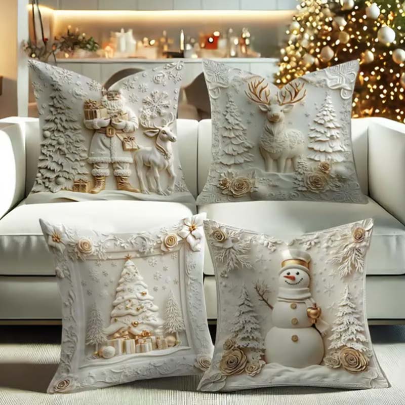 ClaraHome – Kerst kussensloopset (4 stuks) | 50% KORTING