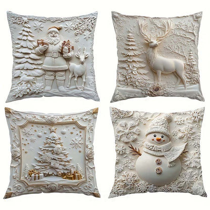 NordForm – Elegante kerstkussenslopen | Set van 4