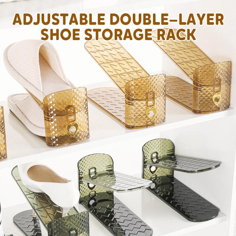 ShoeStack 4 stuks – Verstelbare Dubbele Schoenenorganizer | 50% KORTING