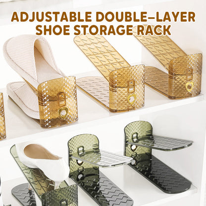 ShoeStack 4 stuks – Verstelbare Dubbele Schoenenorganizer | 50% KORTING