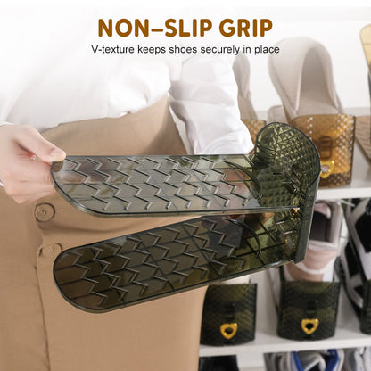 ShoeStack 4 stuks – Verstelbare Dubbele Schoenenorganizer | 50% KORTING