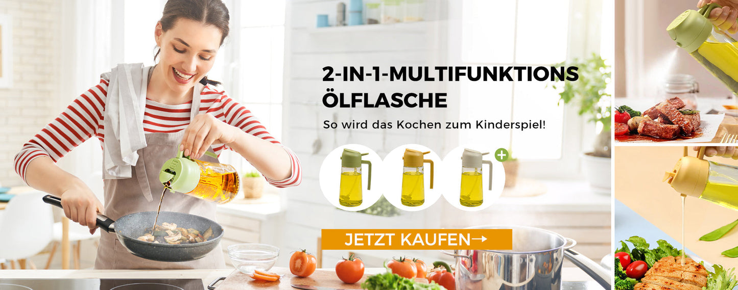 ClaraKitchen – 2-in-1 multifunctionele oliefles | 1+1 GRATIS