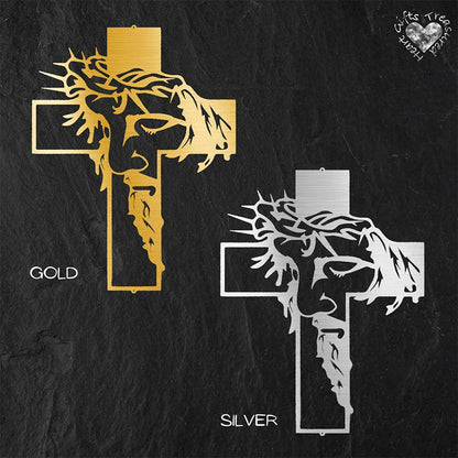 FaithCraft – Metalen wanddecoratie met Jezuskruis | 1+1 GRATIS