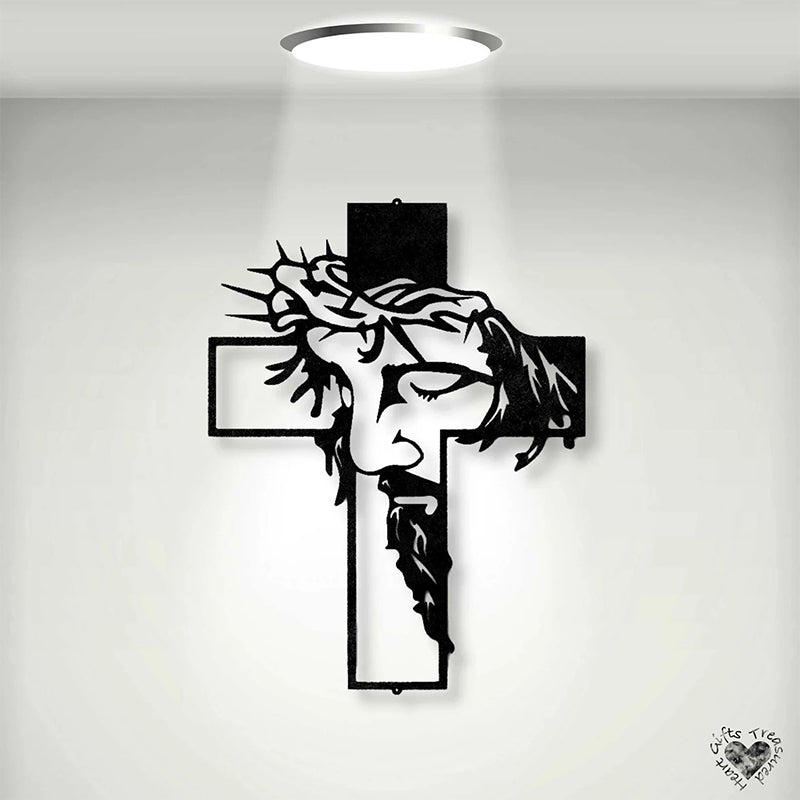 FaithCraft – Metalen wanddecoratie met Jezuskruis | 1+1 GRATIS