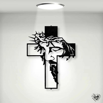 FaithCraft – Metalen wanddecoratie met Jezuskruis | 1+1 GRATIS