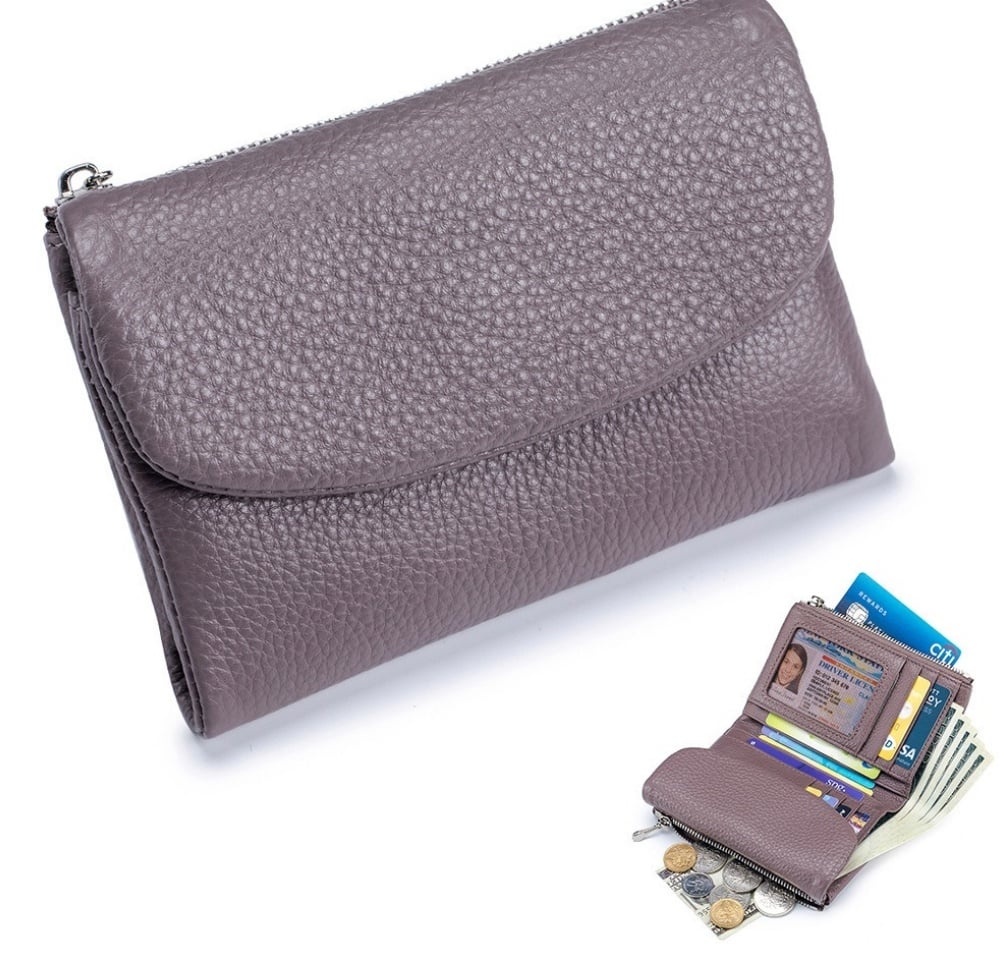 PebbleWallet – Elegante RFID-leren portemonnee | 50% KORTING