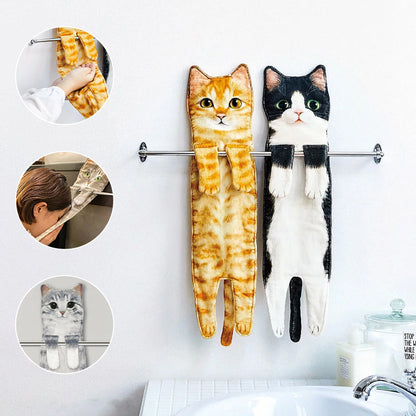 PurrTowel – Schattige kattenhanddoek | 1+1 GRATIS