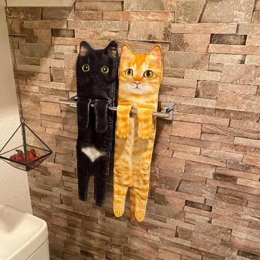 PurrTowel – Schattige kattenhanddoek | 1+1 GRATIS