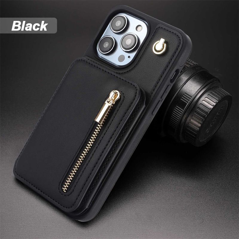 SafeCarry – PU-lederen RFID-beschermhoes met ritssluiting | 50% KORTING