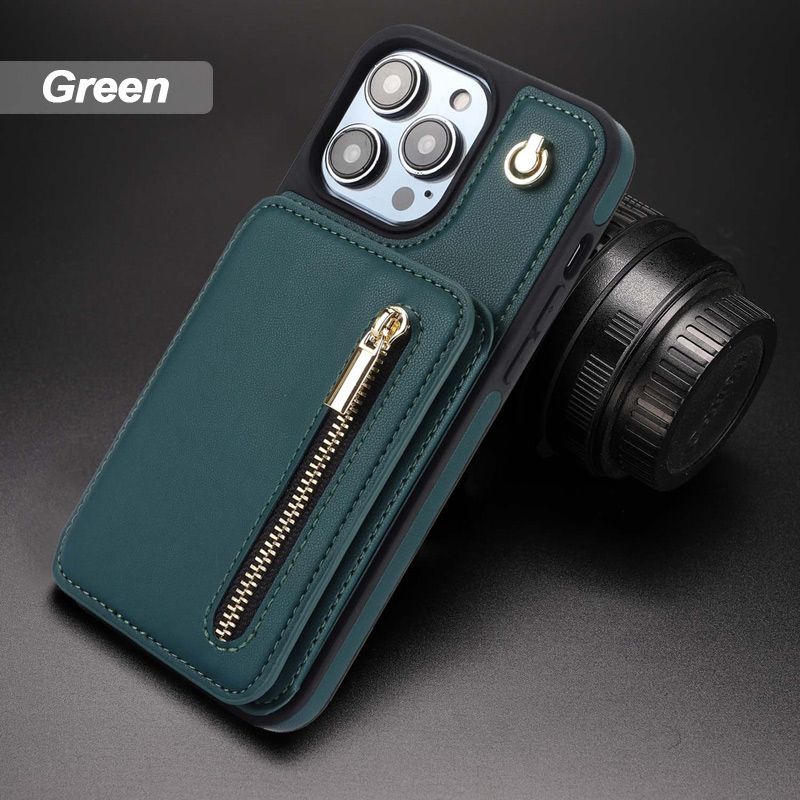 SafeCarry – PU-lederen RFID-beschermhoes met ritssluiting | 50% KORTING