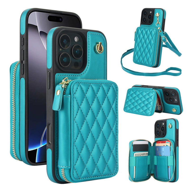 LuxeCarry – Crossbody portemonneehoesje voor iPhone | 50% KORTING