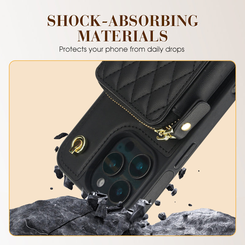 LuxeCarry – Crossbody portemonneehoesje voor iPhone | 50% KORTING