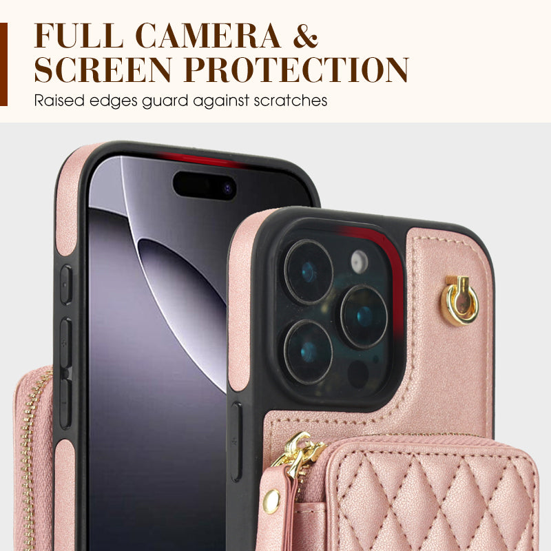 LuxeCarry – Crossbody portemonneehoesje voor iPhone | 50% KORTING