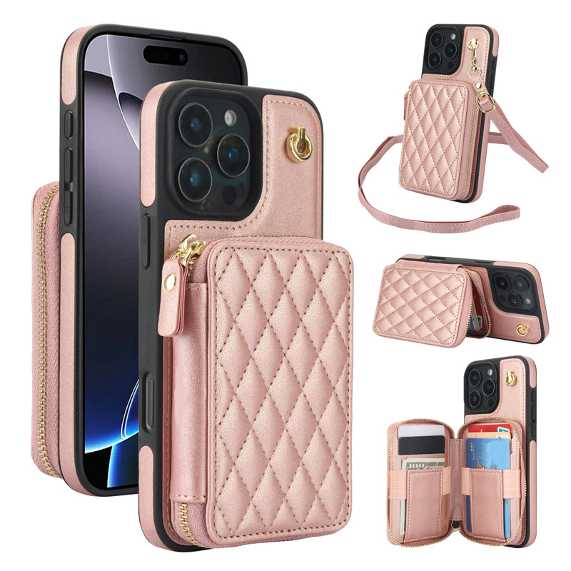 LuxeCarry – Crossbody portemonneehoesje voor iPhone | 50% KORTING