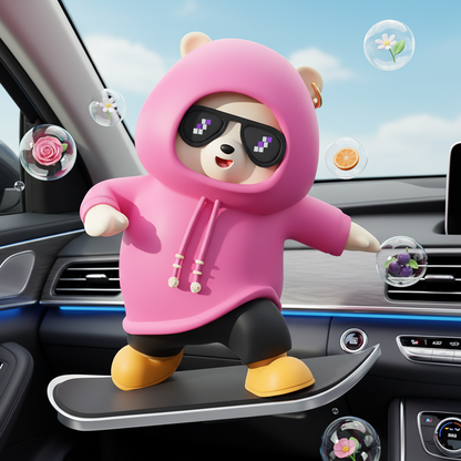 SkateBear – Grappig skateboardbeertje als auto-ornament | 1+1 GRATIS