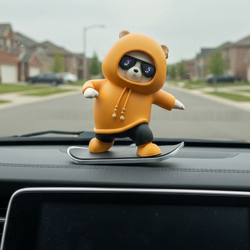 SkateBear – Grappig skateboardbeertje als auto-ornament | 1+1 GRATIS